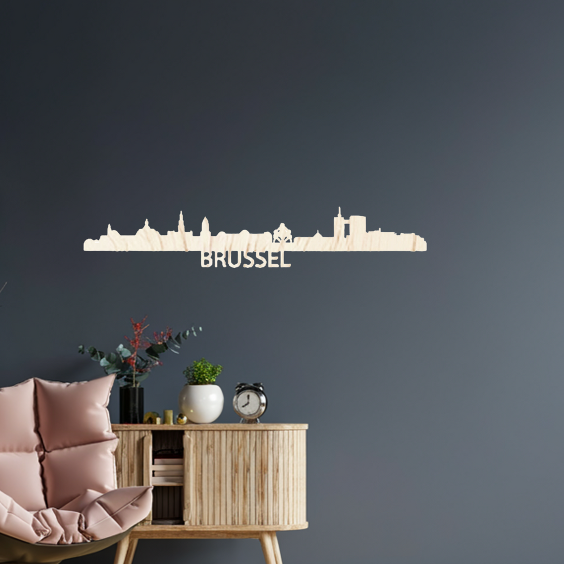 Brussel Skyline – Moderne Muurdecoratie | FLEKKS