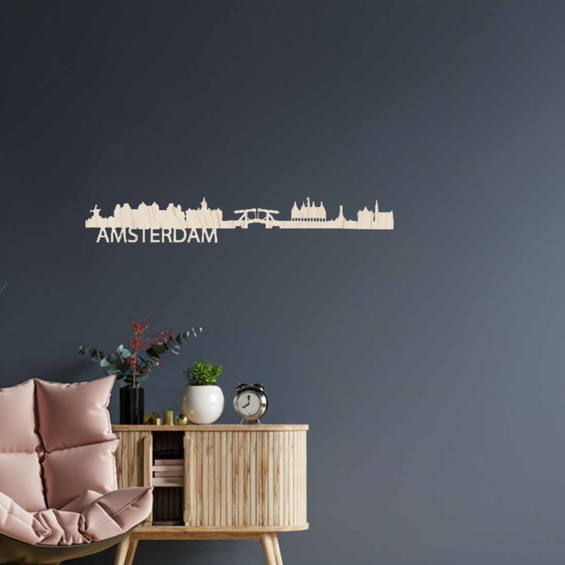 Amsterdam Skyline - Moderne Wanddecoratie | FLEKKS