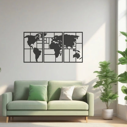 3 - Luik Wereld | Wanddecoratie - FLEKKSFLEKKSZwartWanddecoratie