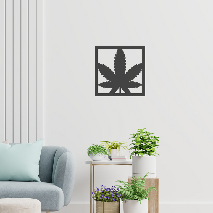 Houten Cannabis Blad Wanddecoratie | FLEKKS