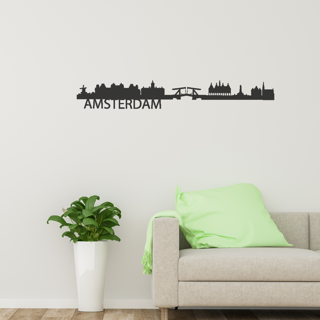 Amsterdam Skyline - Moderne Wanddecoratie | FLEKKS