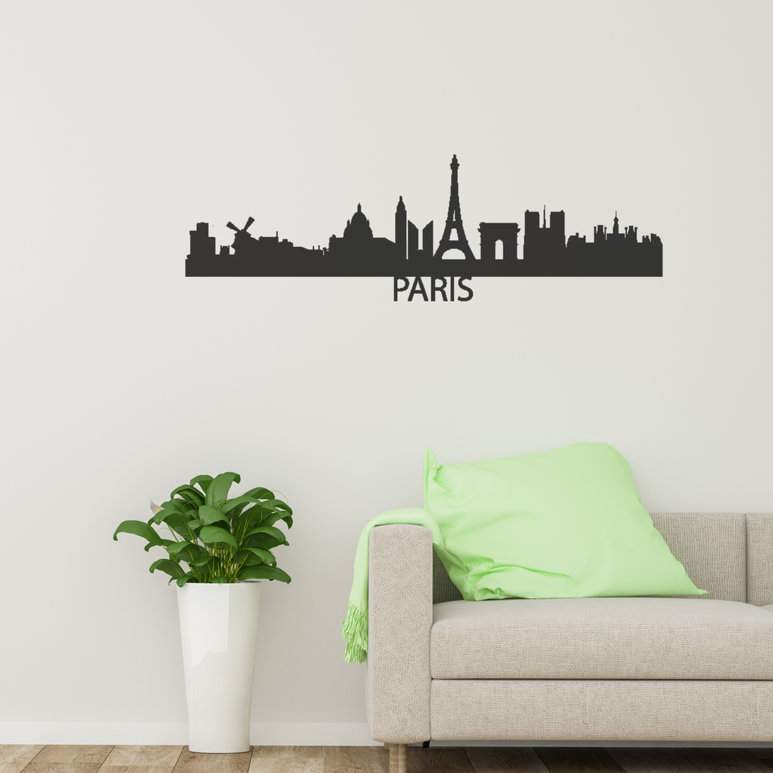 Parijs Skyline - Moderne Wanddecoratie | FLEKKS