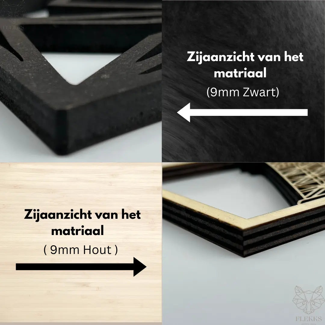 Geometrische Walvis | Wanddecoratie FLEKKS