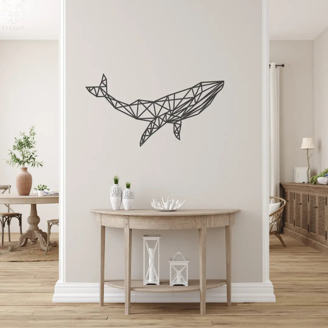 Geometrische Walvis | Wanddecoratie FLEKKS