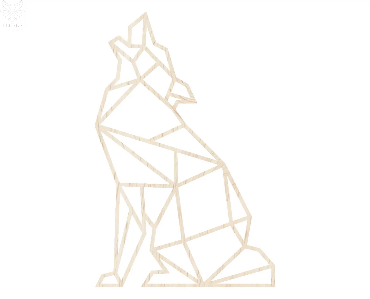 Geometrische Wolf | Wanddecoratie FLEKKS