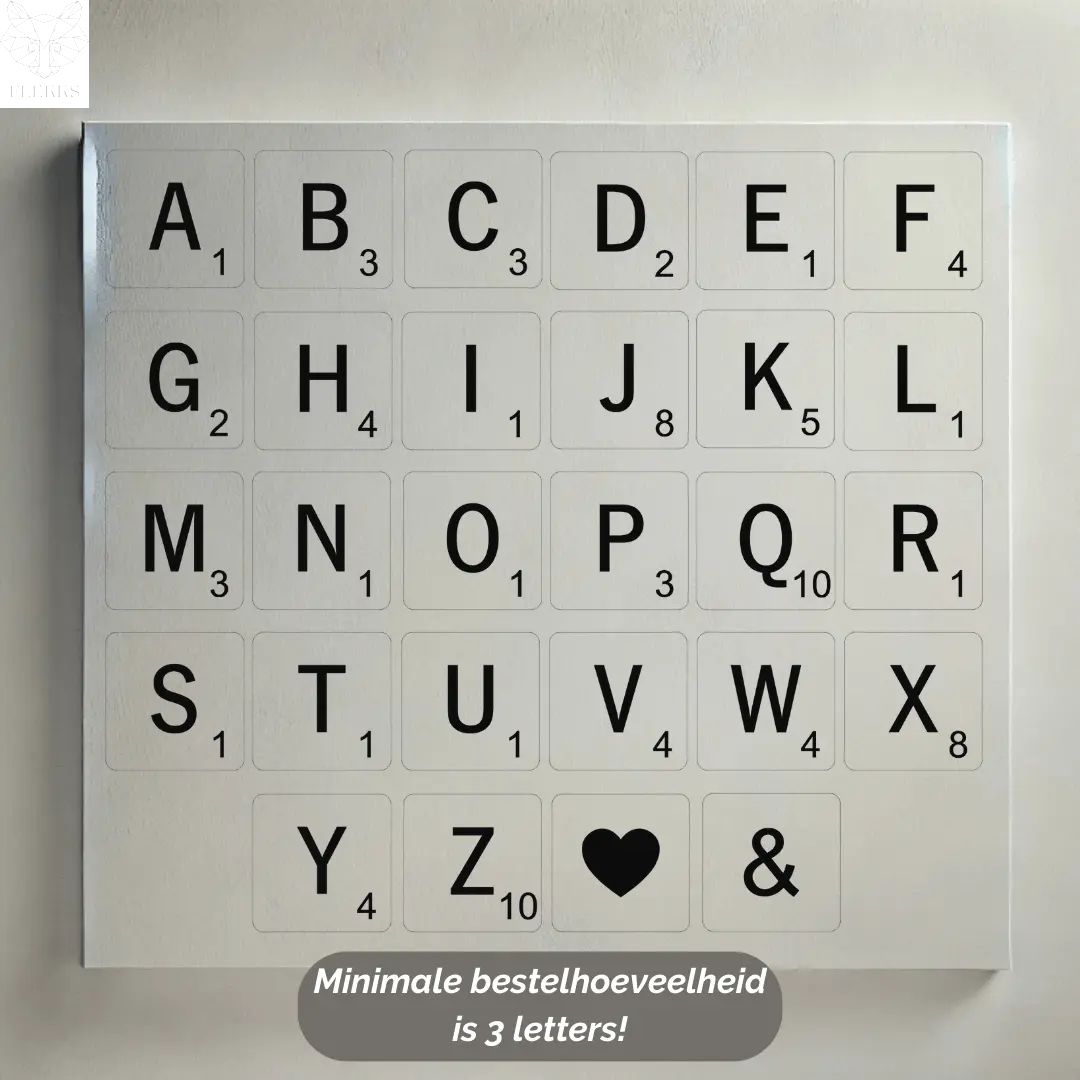 Scrabble Letters - FLEKKSFLEKKS8cmDecoratie letters