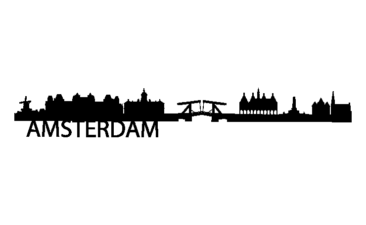 Amsterdam Skyline - Moderne Wanddecoratie | FLEKKS