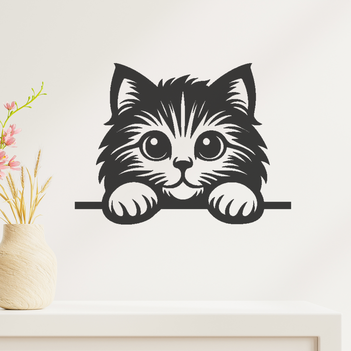 Glurende Kat Wanddecoratie | FLEKKS