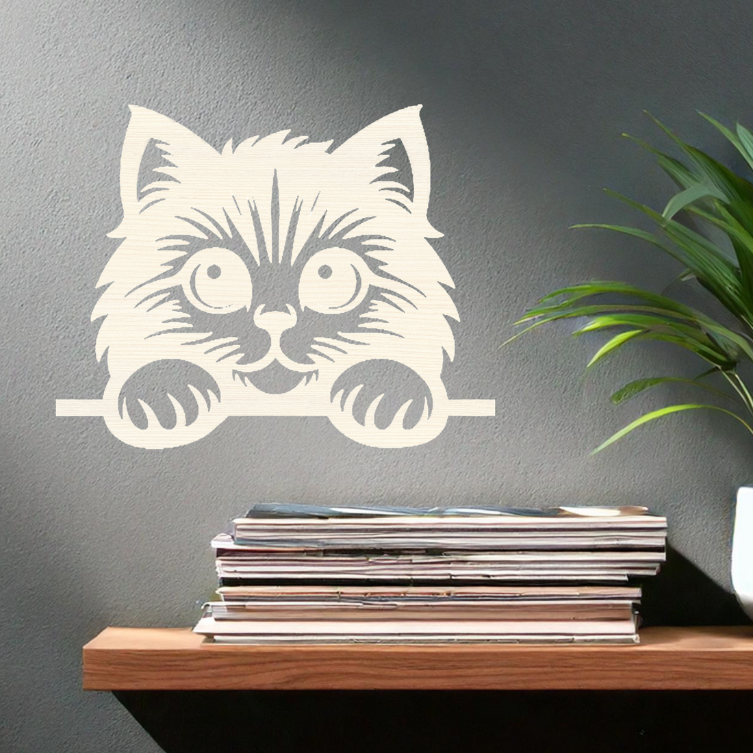 Glurende Kat Wanddecoratie | FLEKKS