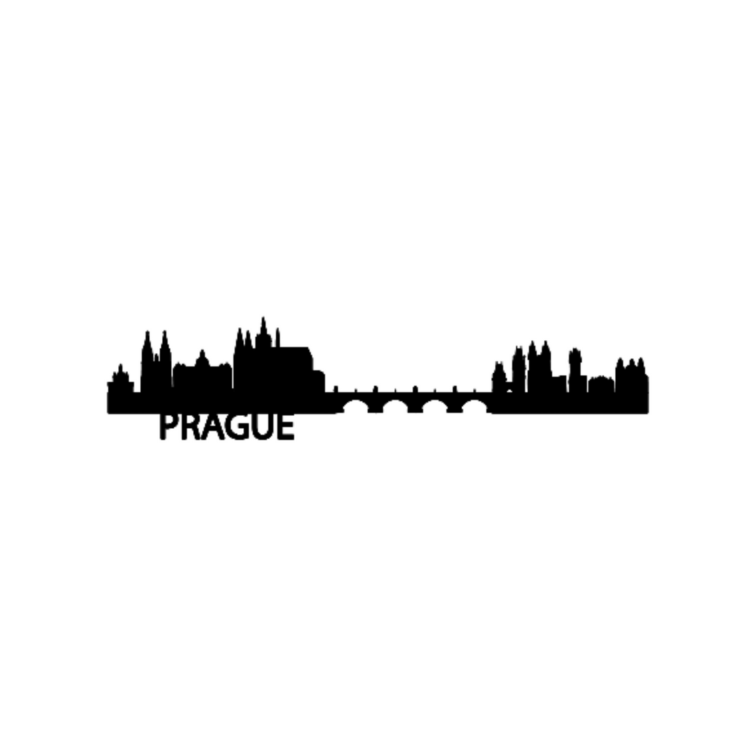 Praag Skyline - Moderne Wanddecoratie | FLEKKS