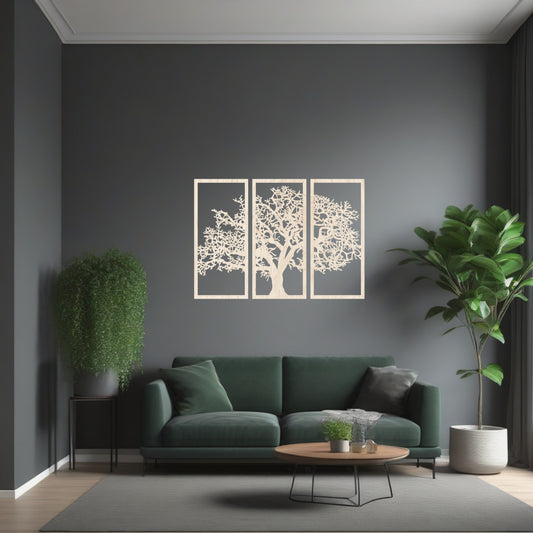 3-luik Boom | Wanddecoratie